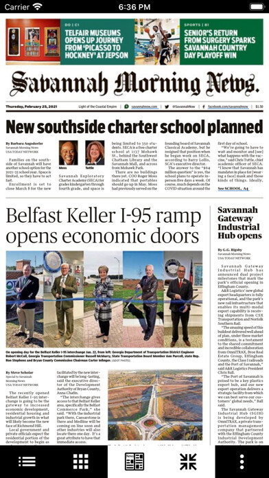 Emulate iPhone app Savannah Morning News eEdition using MyAndroid