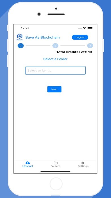 Emulate iPhone app Save As Blockchain using MyAndroid
