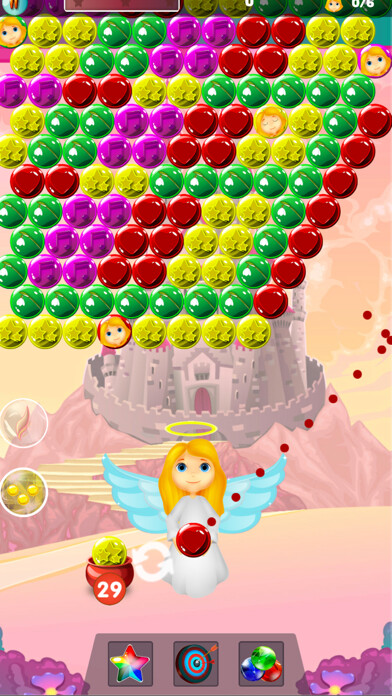 Emulate iPhone app Save Baby Angel Bubble Shooter using MyAndroid
