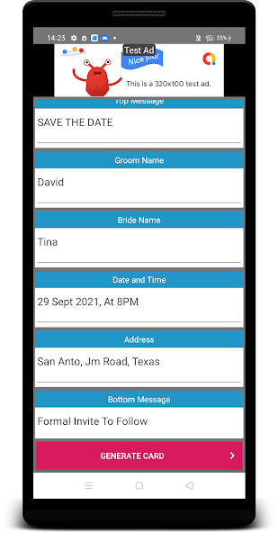 Run android online APK Save the Date Card Maker from MyAndroid or emulate Save the Date Card Maker using MyAndroid