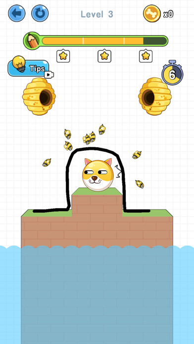 Emulate iPhone app Save The Piggy-Draw Line Game using MyAndroid