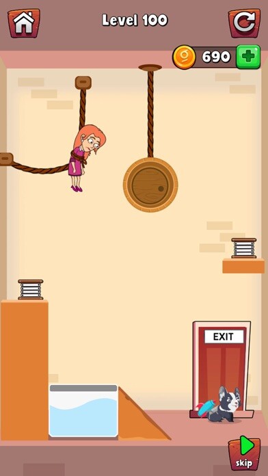 Emulate iPhone app Save The Wife - Rope Puzzle using MyAndroid Emulate iPhone app Save The Wife - Rope Puzzle using MyAndroid