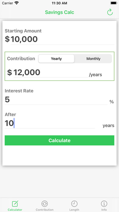 Emulate iPhone app Savings Calculator - Interest using MyAndroid Emulate iPhone app Savings Calculator - Interest using MyAndroid