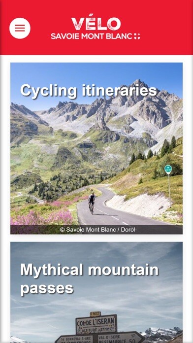 Emulate iPhone app Savoie Mont Blanc Cycling using MyAndroid