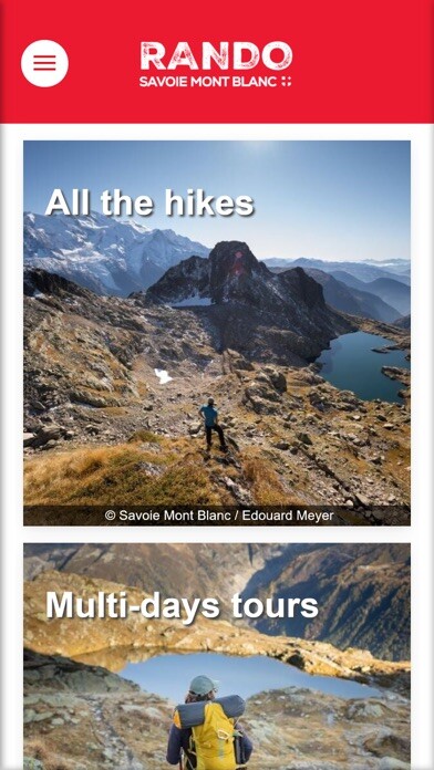 Emulate iPhone app Savoie Mont Blanc Hiking using MyAndroid