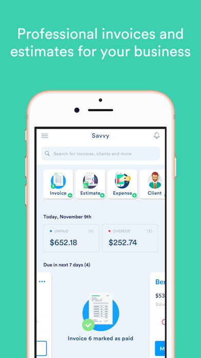 Emulate iPhone app Savvy - Invoices & Estimates using MyAndroid Emulate iPhone app Savvy - Invoices & Estimates using MyAndroid