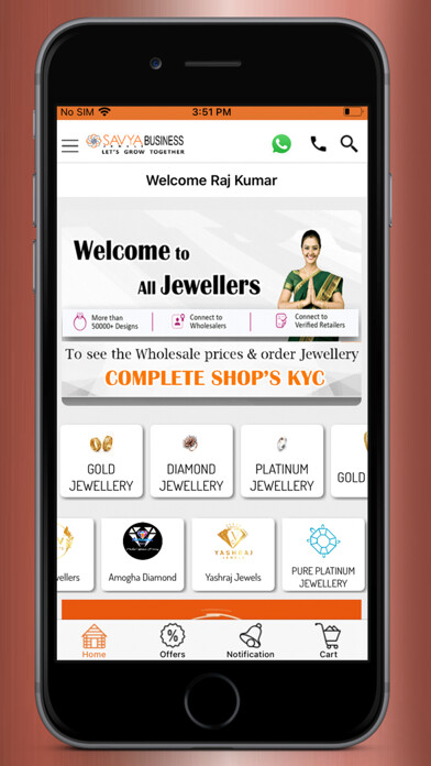 Emulate iPhone app Savya Jewels Business using MyAndroid Emulate iPhone app Savya Jewels Business using MyAndroid