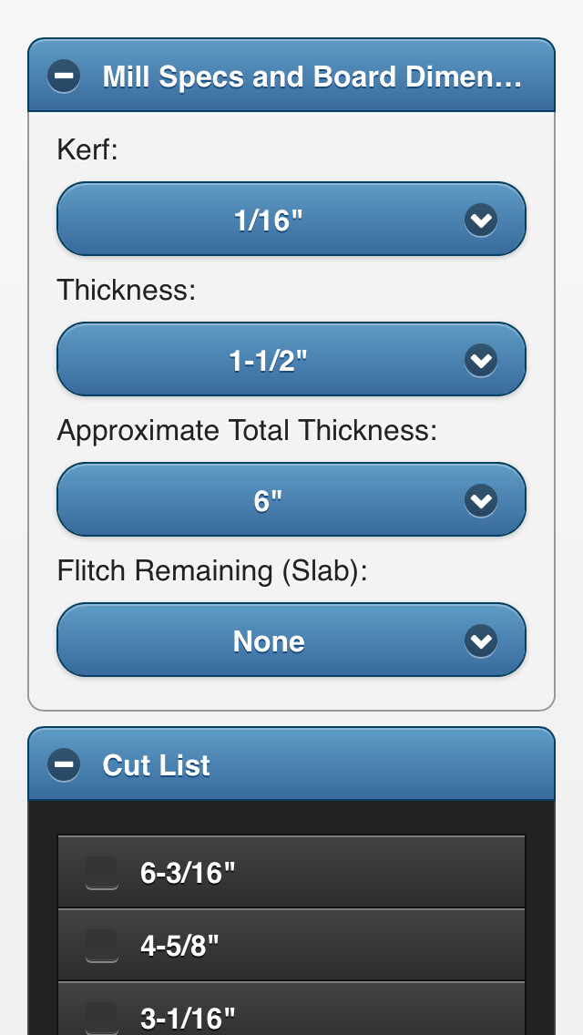 Emulate iPhone app Sawmill Calculator using MyAndroid Emulate iPhone app Sawmill Calculator using MyAndroid