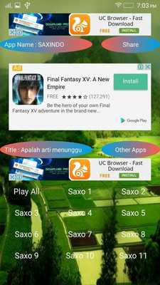 Emulate Android APK SAXOPHONE 9 Indonesia Song