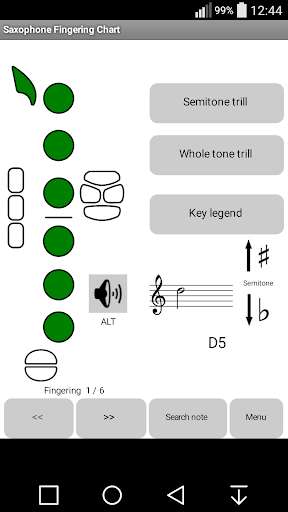 Run android online APK Saxophone Fingerings from MyAndroid or emulate Saxophone Fingerings using MyAndroid