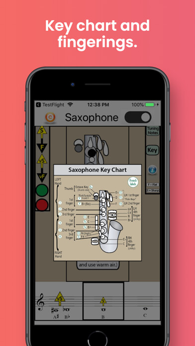 Emulate iPhone app Saxophone Fingering & Tuning using MyAndroid Emulate iPhone app Saxophone Fingering & Tuning using MyAndroid
