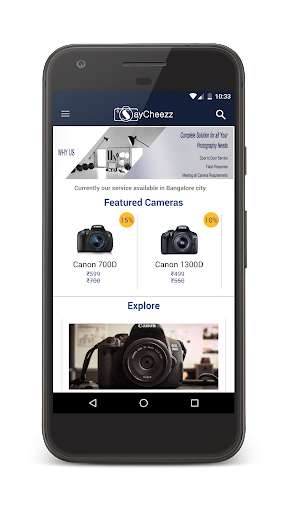 Run android online APK SayCheezz - DSLR Rentals Bangalore from MyAndroid or emulate SayCheezz - DSLR Rentals Bangalore using MyAndroid