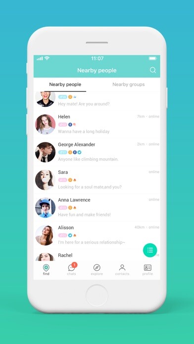 Emulate iPhone app SayHi Chat - Meet New People using MyAndroid