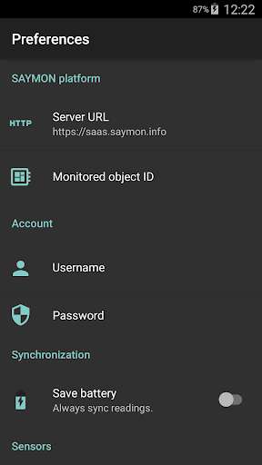 Run android online APK SAYMON Android Agent from MyAndroid or emulate SAYMON Android Agent using MyAndroid