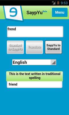 Emulate Android APK SaypYu Language Pronunciation