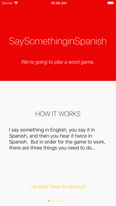 Emulate iPhone app SaySomethinginSpanish using MyAndroid