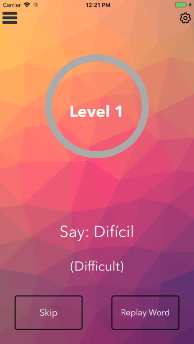 Emulate iPhone app Say! - Spanish using MyAndroid