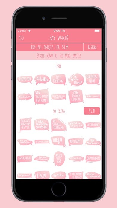 Emulate iPhone app Say what!? Text emoji/stickers using MyAndroid Emulate iPhone app Say what!? Text emoji/stickers using MyAndroid