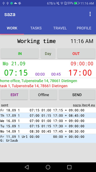 Run android online APK Saza: Work time GPS company from MyAndroid or emulate Saza: Work time GPS company using MyAndroid