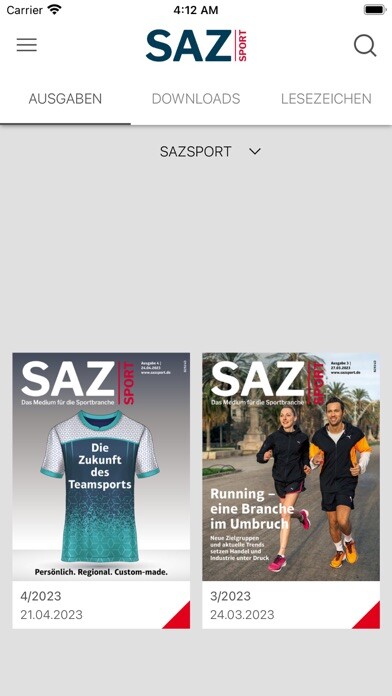 Emulate iPhone app SAZ Sport using MyAndroid