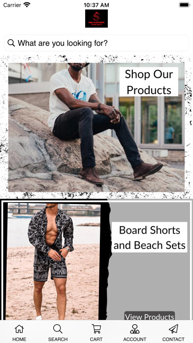 Emulate iPhone app SBA Klothing Mens using MyAndroid Emulate iPhone app SBA Klothing Mens using MyAndroid