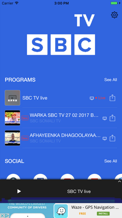 Emulate Android APK SBC Somali TV