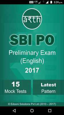 Emulate Android APK SBI PO Pre 2017 - English