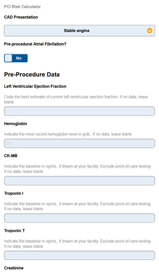 Emulate iPhone app SCAI PCI Risk Calculator using MyAndroid Emulate iPhone app SCAI PCI Risk Calculator using MyAndroid