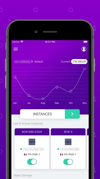 Emulate iPhone app Scaleway Manager using MyAndroid