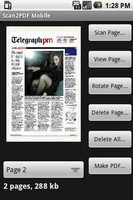 Emulate Android APK Scan2PDF Mobile Lite