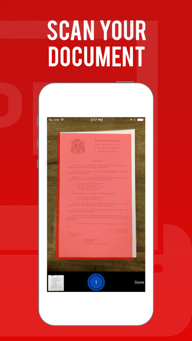 Emulate iPhone app SCANER PDF Scanner using MyAndroid