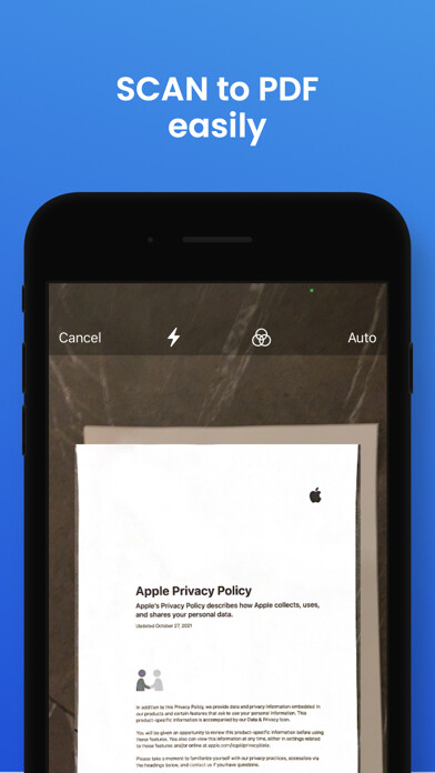 Emulate iPhone app Scaney - PDF Scanner and OCR using MyAndroid