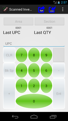 Emulate Android APK Scanned Inventory - (Barcode)