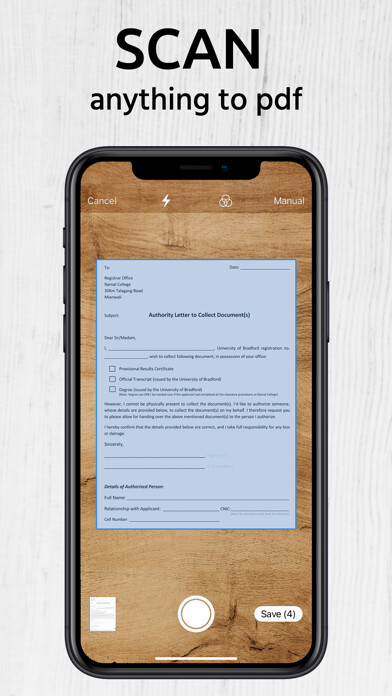 Emulate iPhone app Scanner Me: Smart Scanning Pro using MyAndroid
