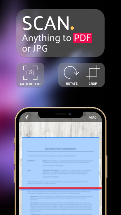 Emulate iPhone app Scanner PDF－ID Scan Sign Print using MyAndroid