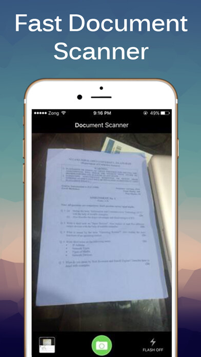 Emulate iPhone app Scan PDF - Free Unlimited Document Scans using MyAndroid