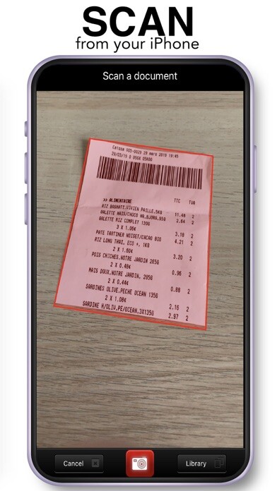 Emulate iPhone app ScanTicket PDF Scanner App using MyAndroid