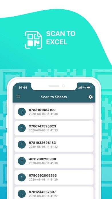 Emulate iPhone app Scan to Excel using MyAndroid