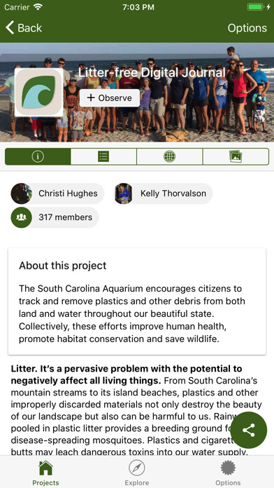 Emulate iPhone app SC Aquarium Citizen Science using MyAndroid Emulate iPhone app SC Aquarium Citizen Science using MyAndroid