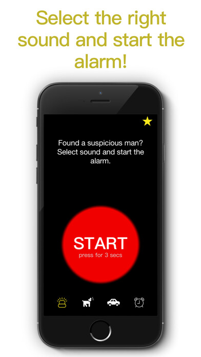 Emulate iPhone app ScareHimAway - Personal Safety Alarm App using MyAndroid Emulate iPhone app ScareHimAway - Personal Safety Alarm App using MyAndroid