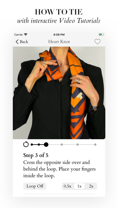 Emulate iPhone app Scarf Art using MyAndroid