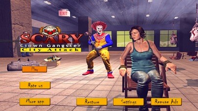 Emulate iPhone app Scary Clown Gangster Attack using MyAndroid