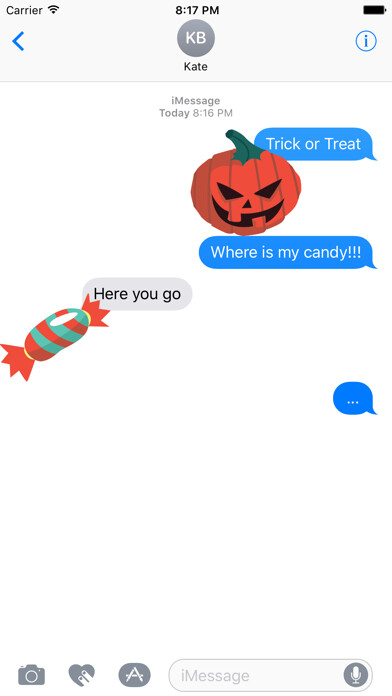 Emulate iPhone app Scary Halloween Sticker Pack using MyAndroid Emulate iPhone app Scary Halloween Sticker Pack using MyAndroid