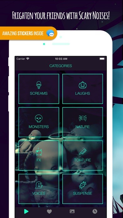 Emulate iPhone app Scary Noises Prank 70+ Sounds using MyAndroid Emulate iPhone app Scary Noises Prank 70+ Sounds using MyAndroid