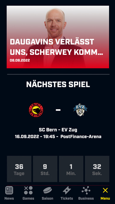 Emulate iPhone app SC Bern using MyAndroid