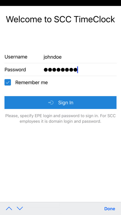 Emulate iPhone app SCC Timeclock using MyAndroid Emulate iPhone app SCC Timeclock using MyAndroid