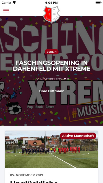 Emulate iPhone app SC Dahenfeld 1946 e.V. using MyAndroid Emulate iPhone app SC Dahenfeld 1946 e.V. using MyAndroid
