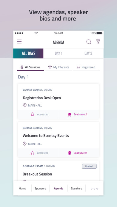 Emulate iPhone app Scentsy Events using MyAndroid