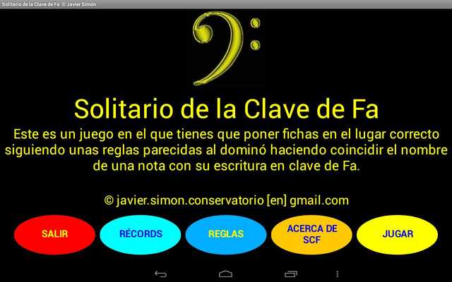 Emulate Android APK SCF Solitario de la clave de Fa Emulate Android APK SCF Solitario de la clave de Fa