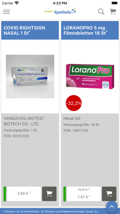 Emulate iPhone app Schaefer’s Apotheke using MyAndroid